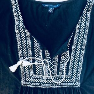American Eagle Outfitters Tops - AE black tassel tie top American Eagle Outfitters Tops - AE black tassel tie top